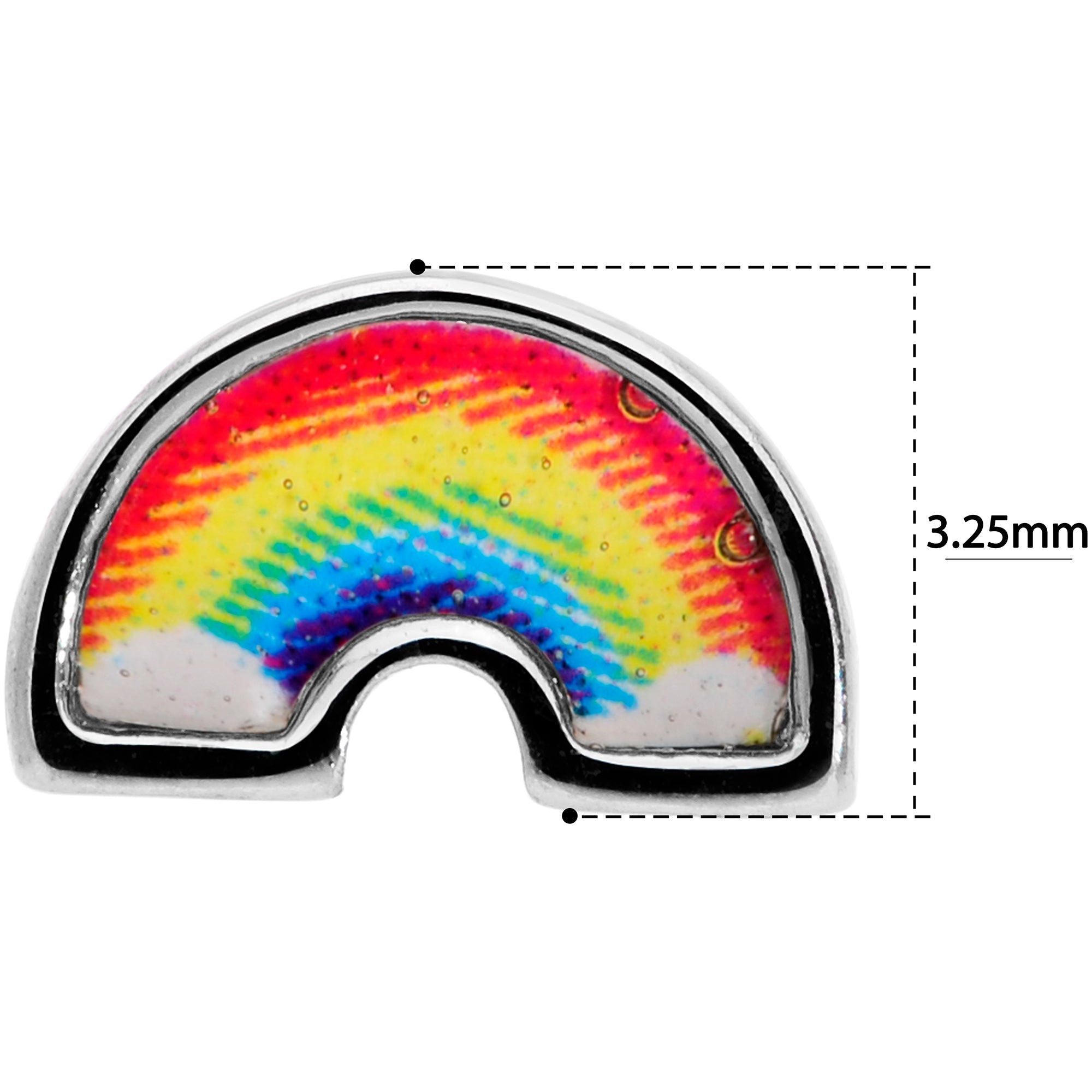 20G 5/16 Red Yellow Blue Pride Rainbow Nose Bone
