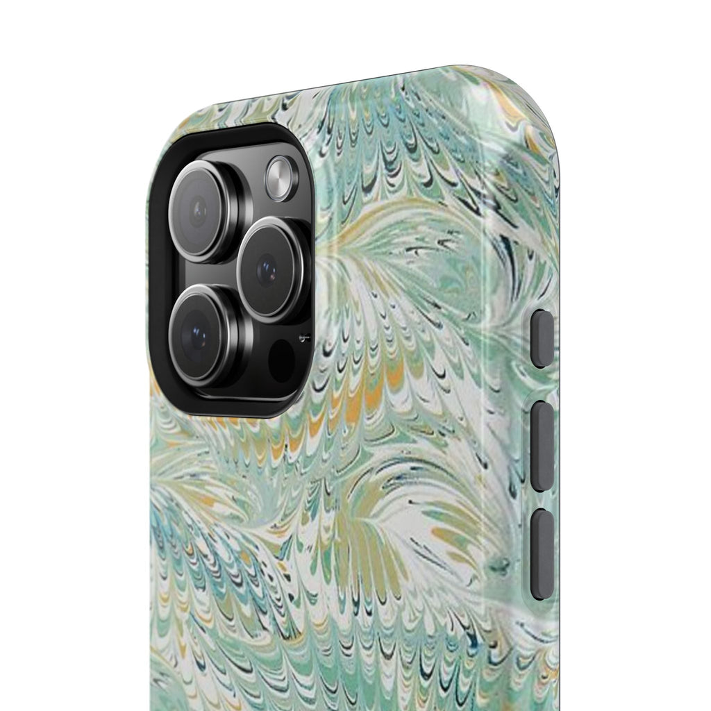 Mint Green Marbled Swirl Phone Case - Dual Layer
