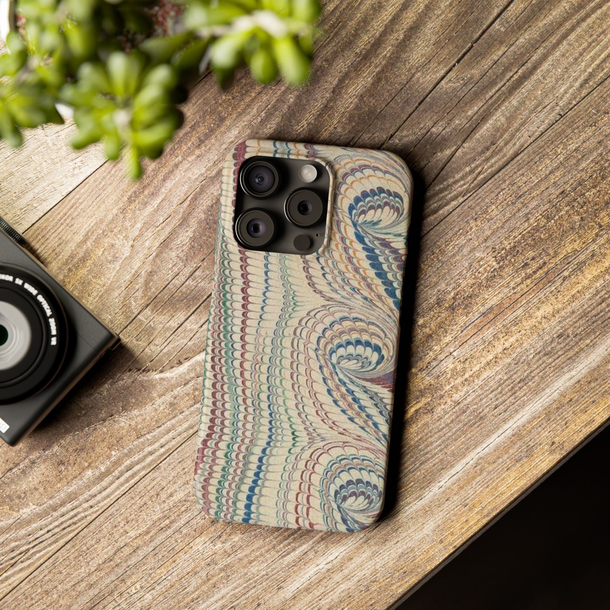 Italian Vintage Marbled Paper Design on iPhone Cases, Artistic Protection for Your Device in Elegant Beige, Blue, Burgundy