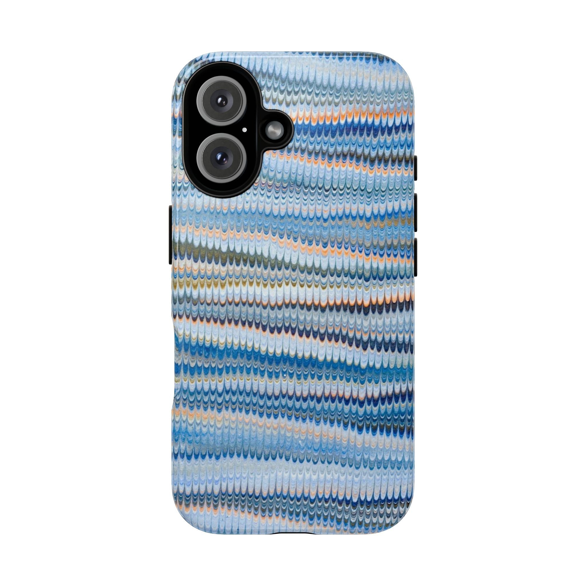 Blue Marbled Phone Cases iPhone + Samsung - all models, Vintage Marbled Design - Tough Cases