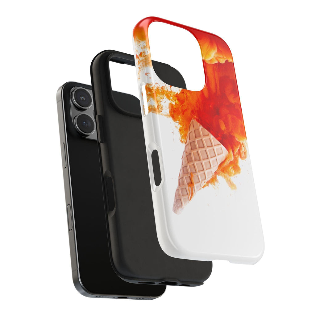 Ice Cream With Flame Of Colors Tough Phone Cases