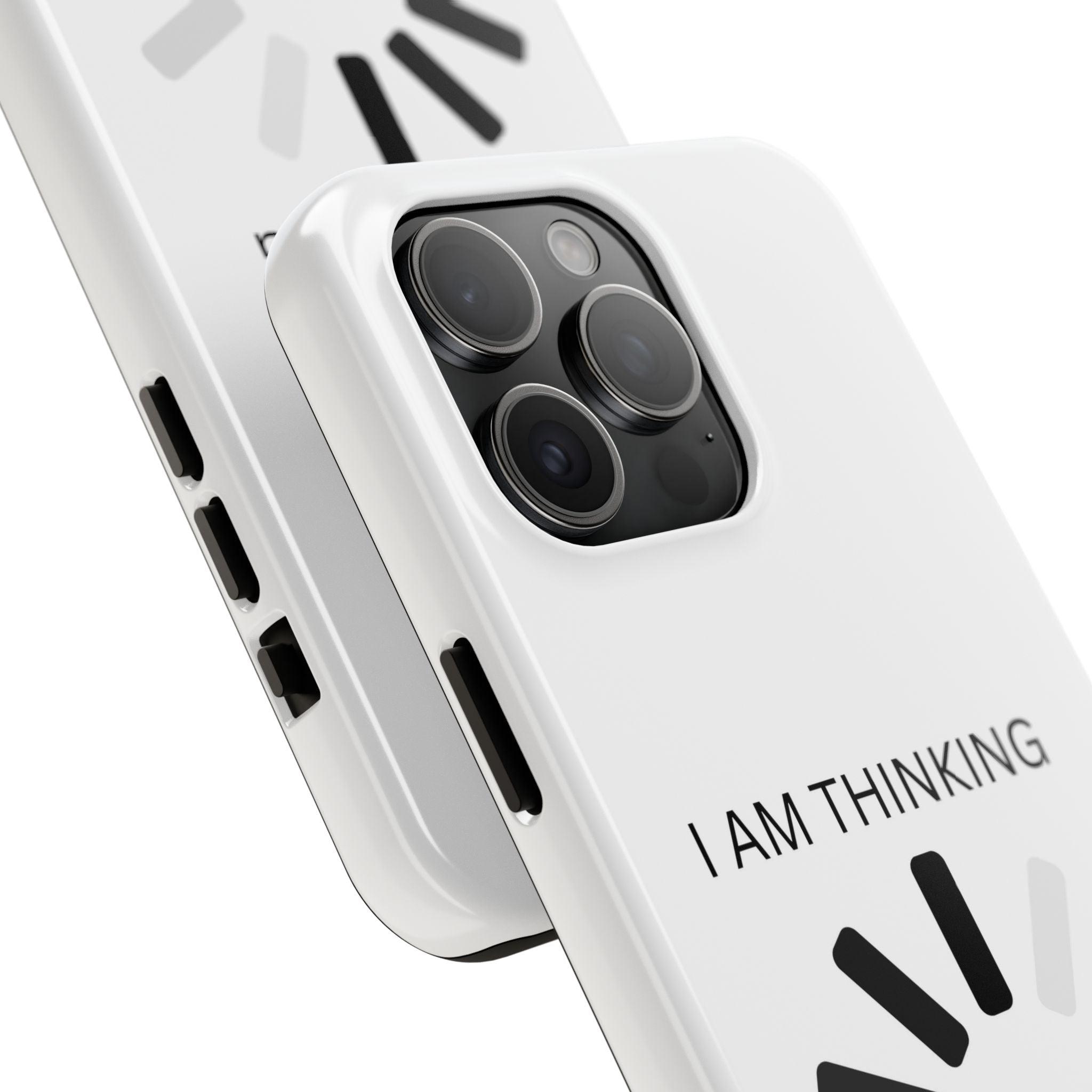 I Am Thinking To Much Text Printed Tough Phone Cases