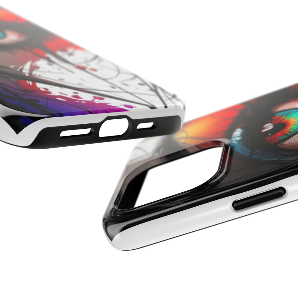 Girl Colorful Eye Painted Printed Tough Phone Case for iPhone & Samsung Galaxy - Artistic & Vibrant Design