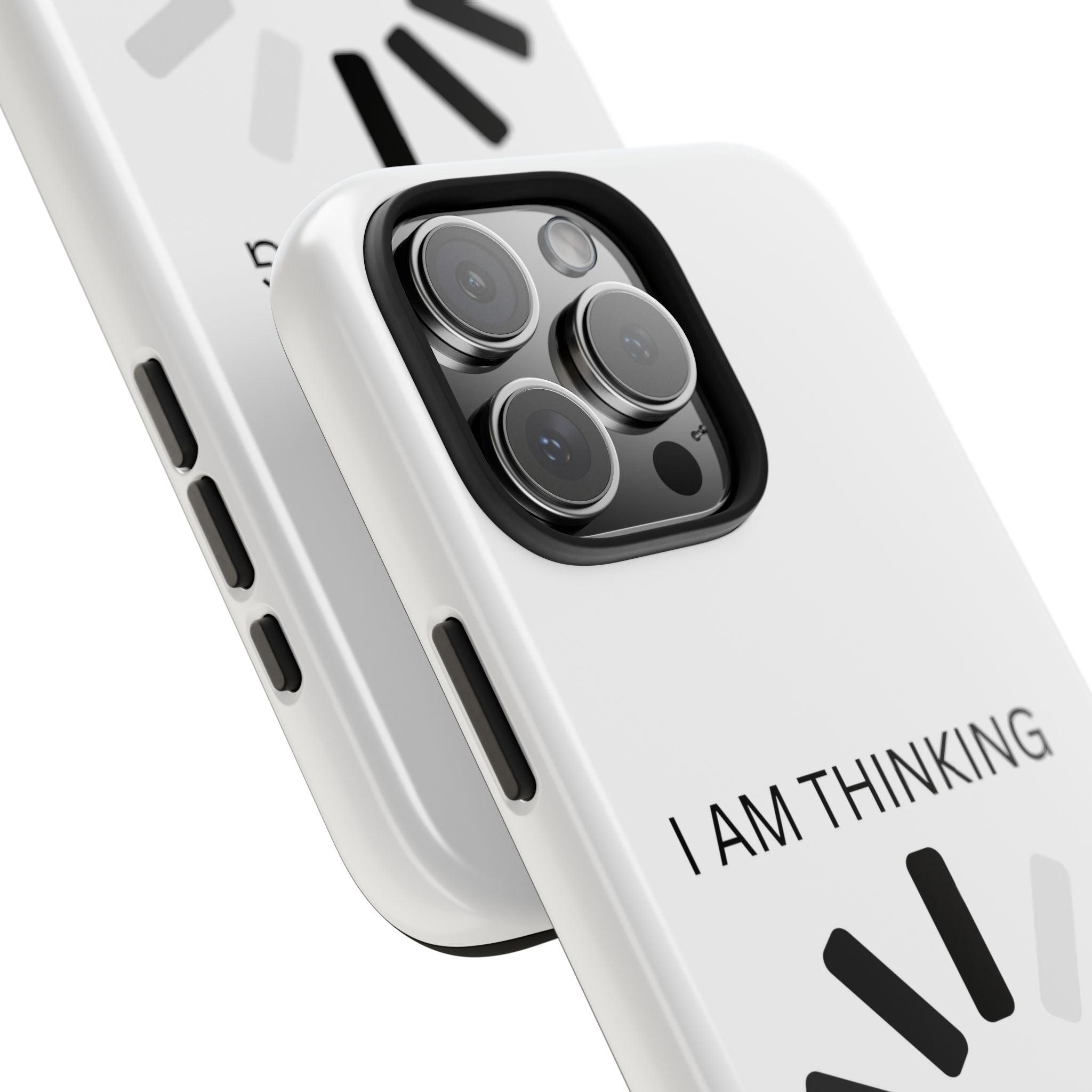 I Am Thinking To Much Text Printed Tough Phone Cases
