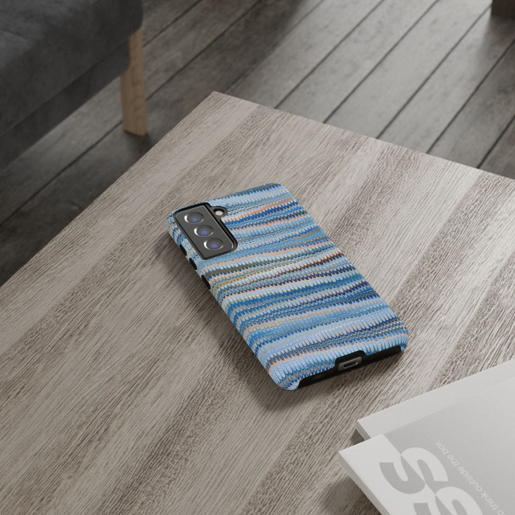 Blue Marbled Phone Cases iPhone 16 + Samsung + Apple + Google