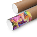 Psychedelic Rainbow Mushroom Poster