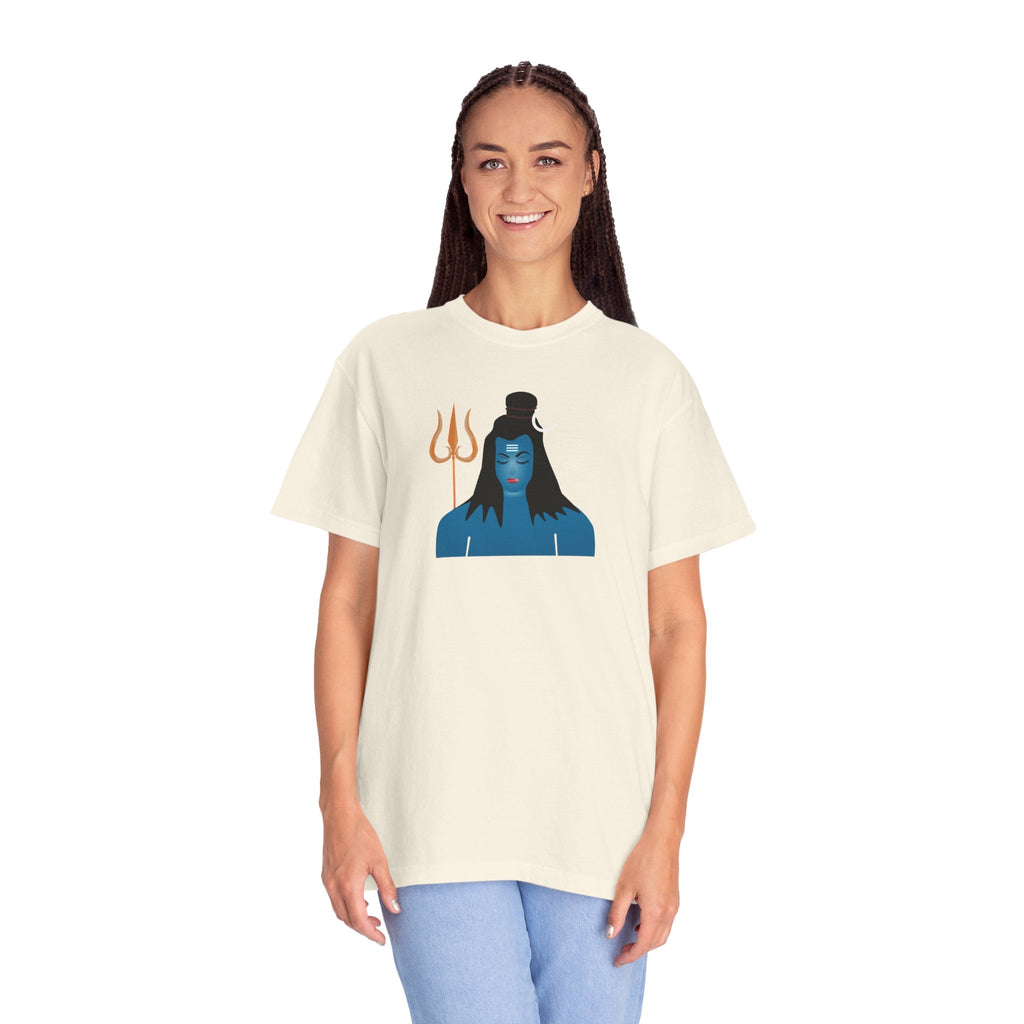 Lord Shiva Cotton T-Shirt - Garment Dyed Comfort Tee - DipaliZ