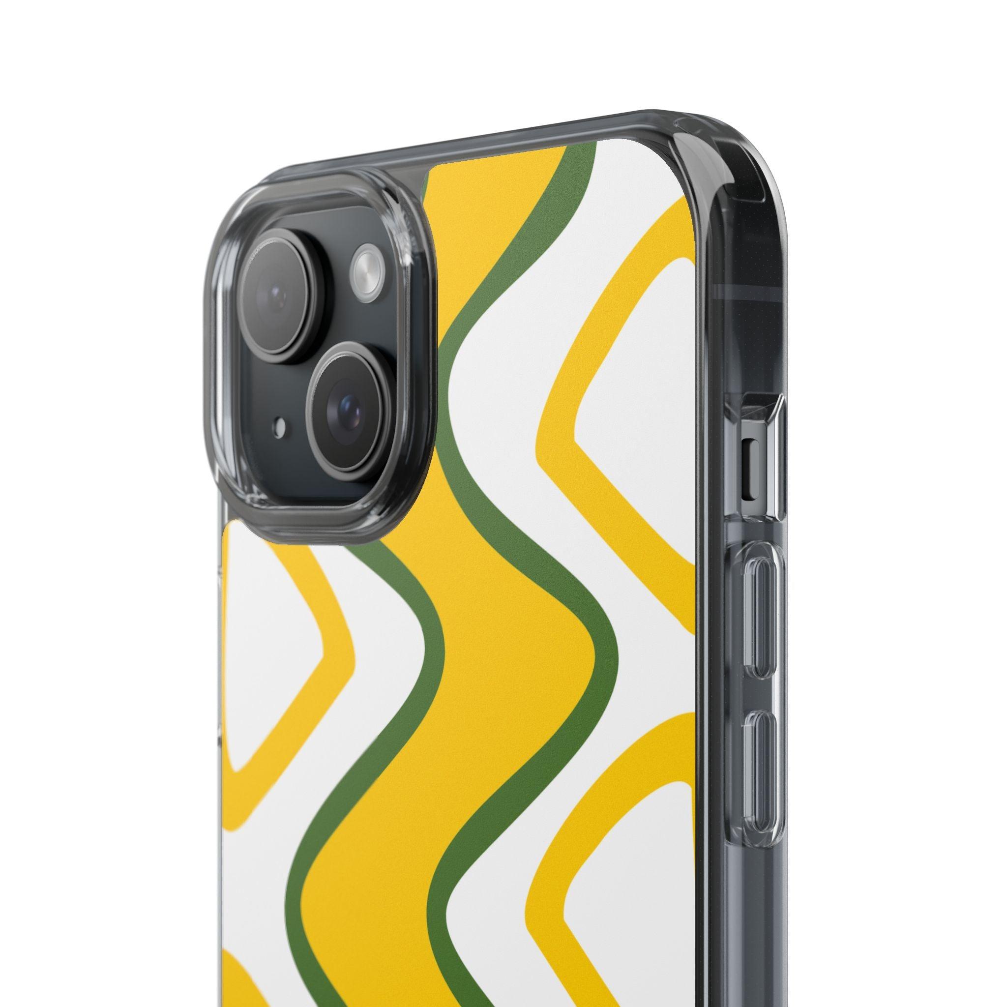 Bright Yellow Abstract With Shape Clear Cases