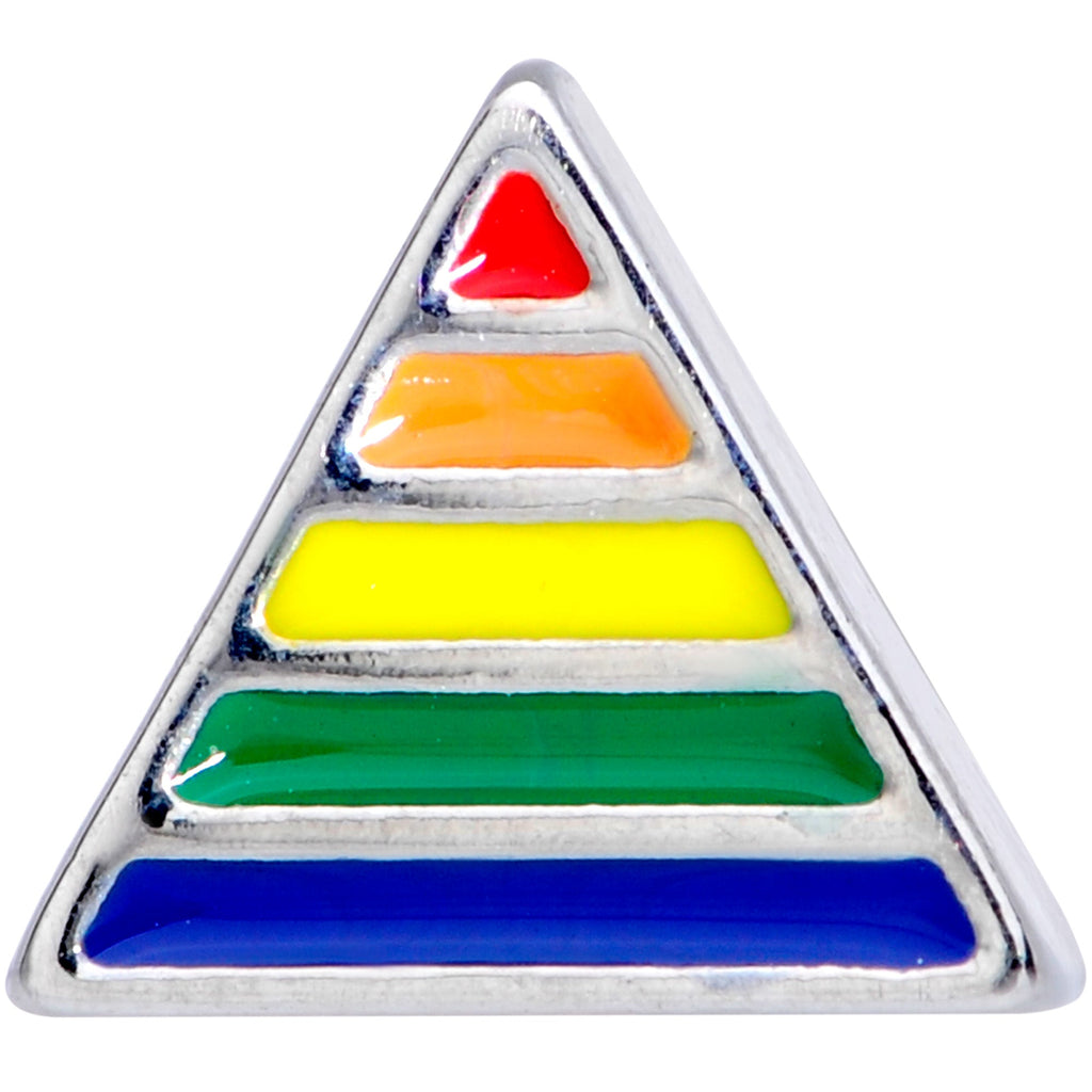 16G 5/16  Rainbow Pride Triangle Labret Monroe Tragus