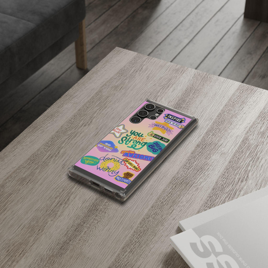 Motivational Stickers Clear Case