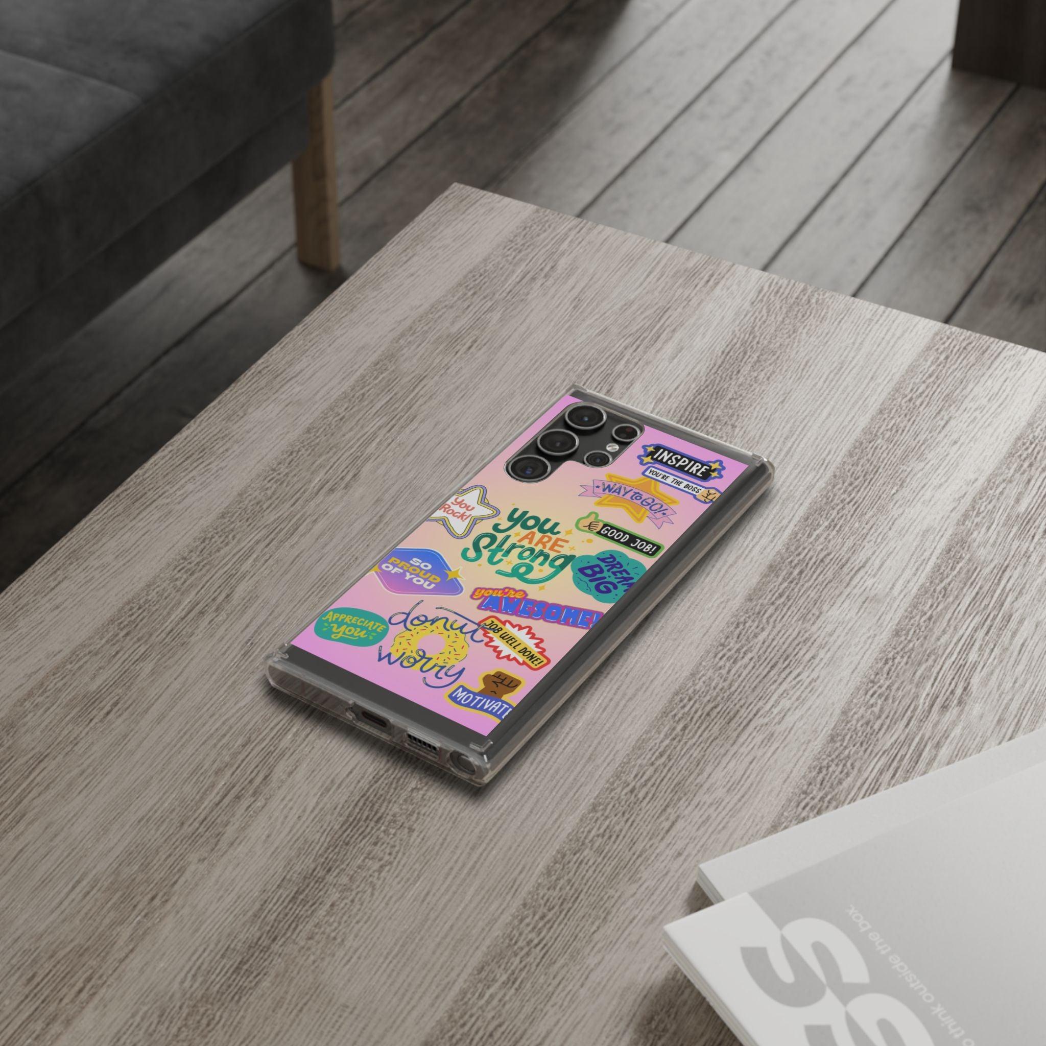 Motivational Stickers Clear Case