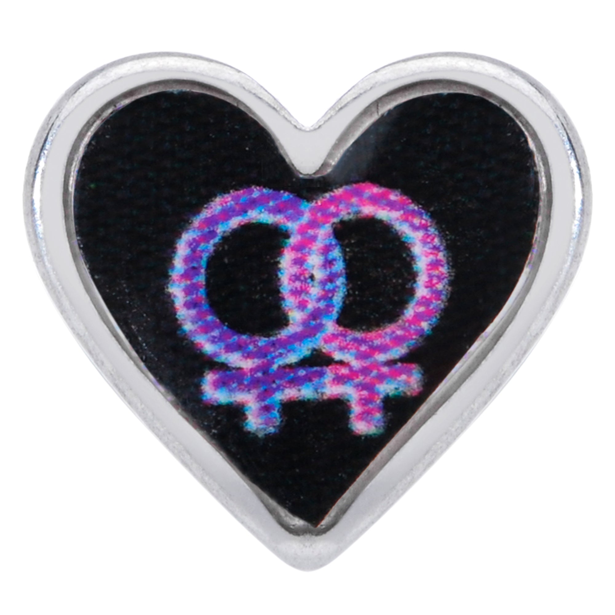 16G 1/4 Lesbian Love Heart Cartilage Tragus Earring