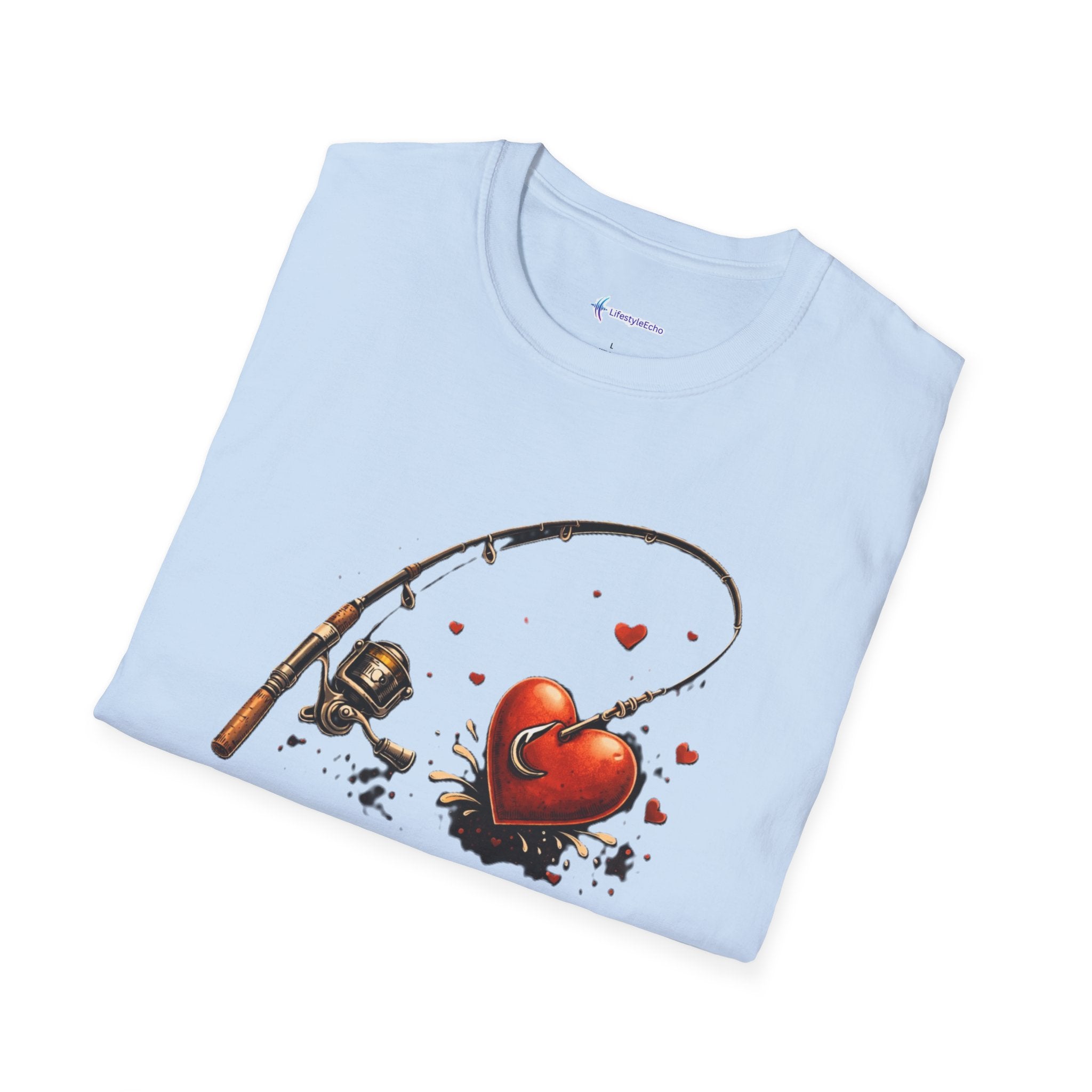 Caught Feelings Fishing Valentine T-Shirt