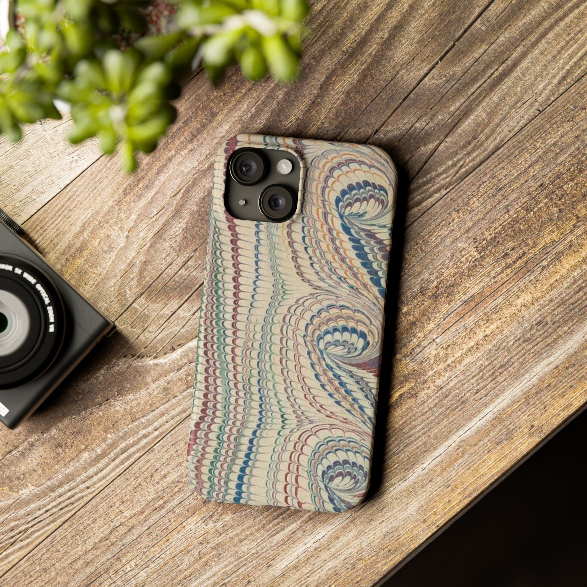Beige and Neutrals Italian Vintage Marbled Paper Design on iPhone 17 + All Cases
