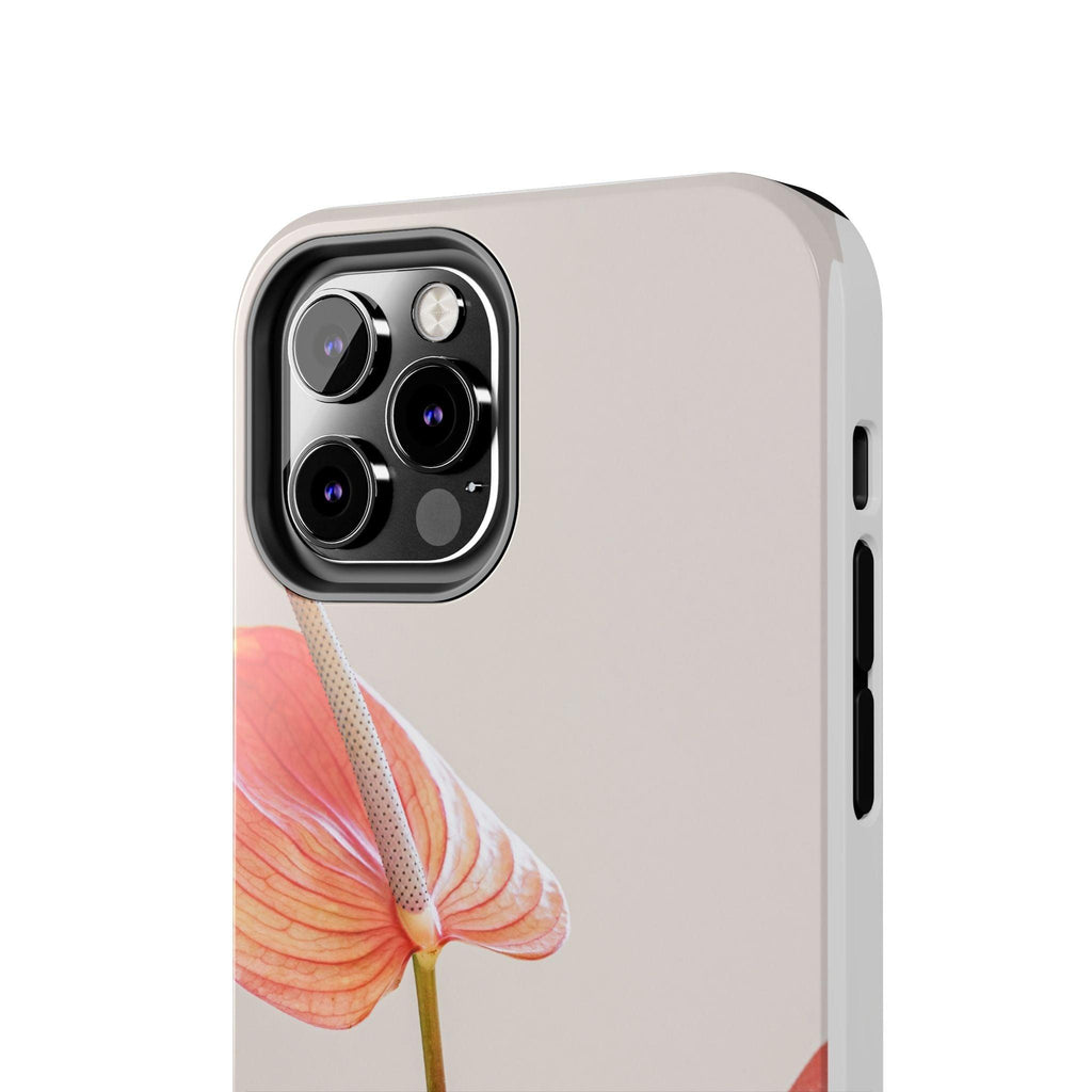 Orange Flower with Leaves Tough Phone Cases