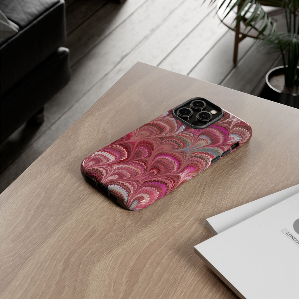 Shades of Pink Marbled Phone Case —  Dual Layer - Tough Protective Phone Cover