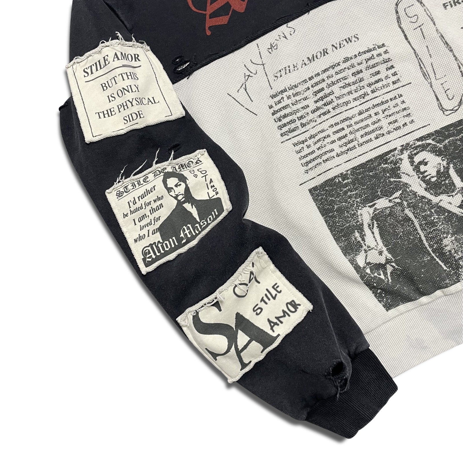 BLACK PATCH HOODIE