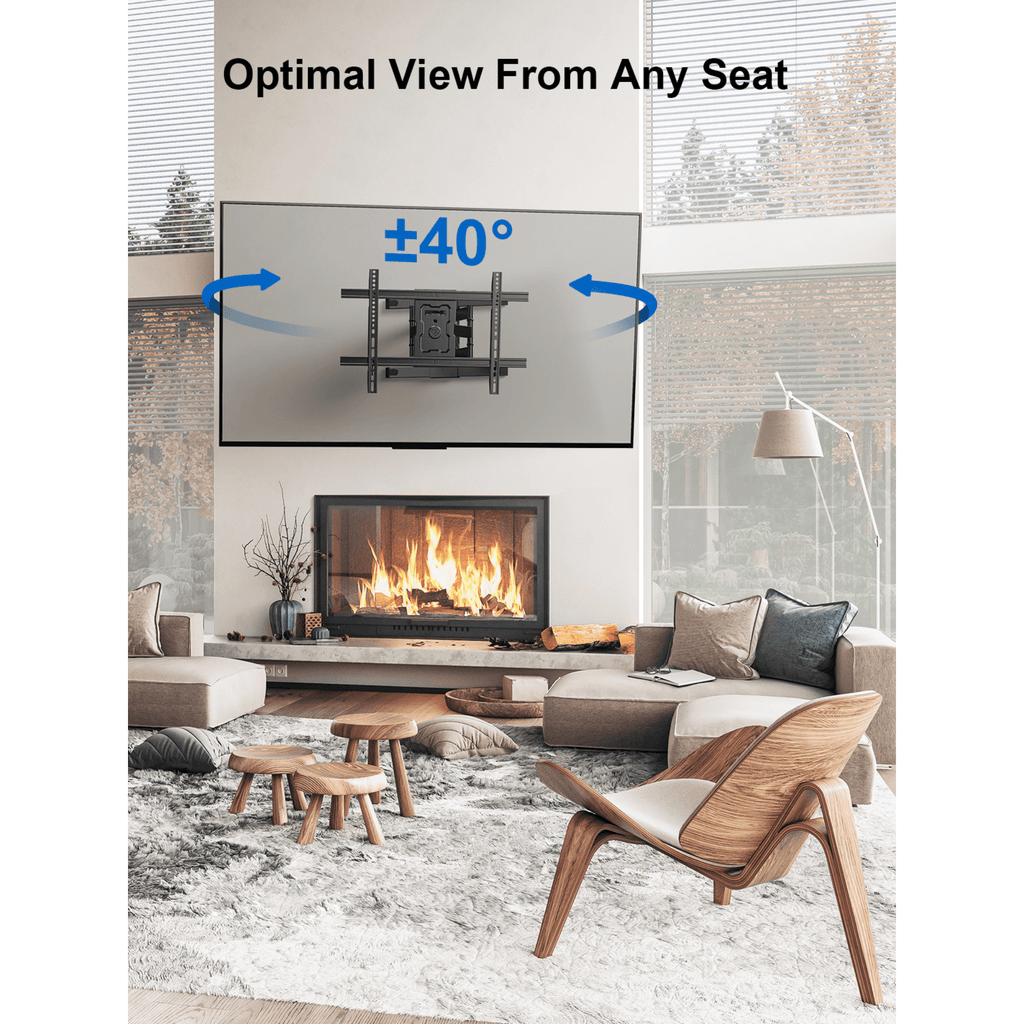 ErgoAv Motion Mount with Dual Arms for TVs 43" to 75" and up to 99lbs