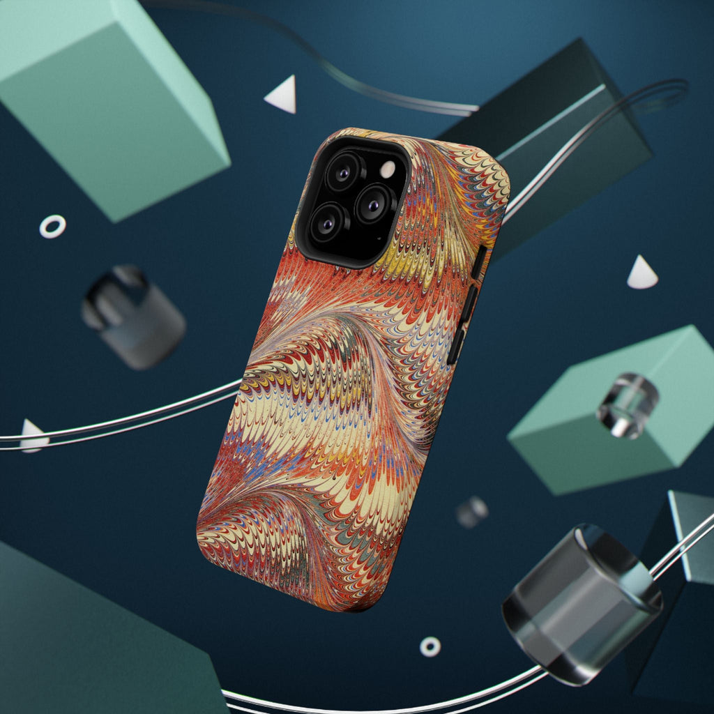 Rust and Gold Italian Vintage Marble Design Durable Phone Case for Apple + Samsung