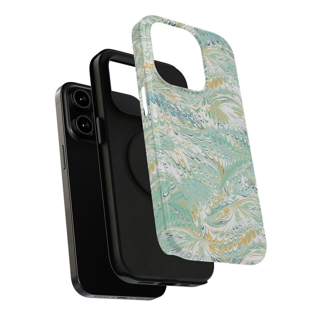 Mint Green Marbled Swirl Phone Case - Dual Layer