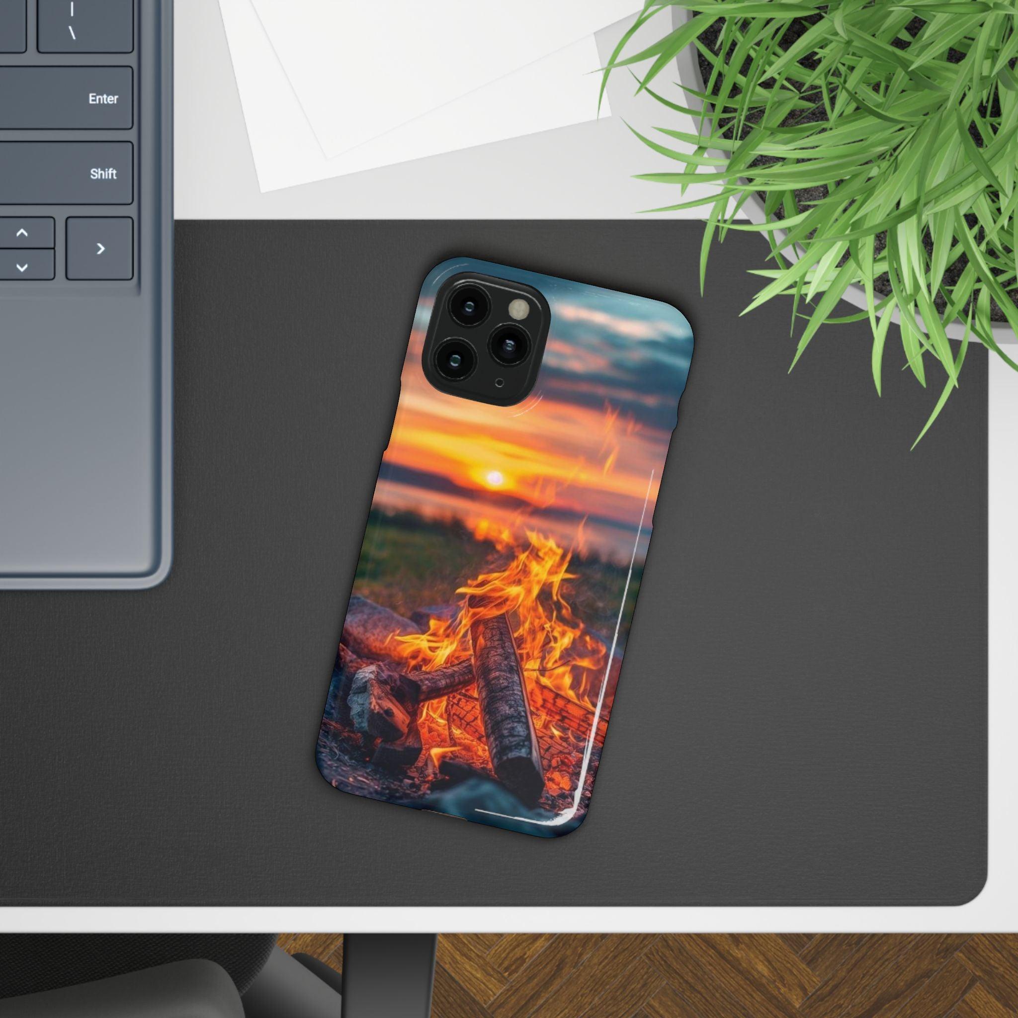 Woodland Fire Phone Case – Warmth of Nature’s Blaze on Your Device