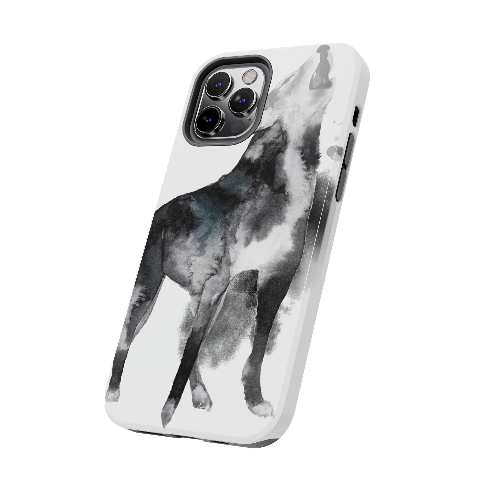 Black and White Dog Printed Tough Phone Cases