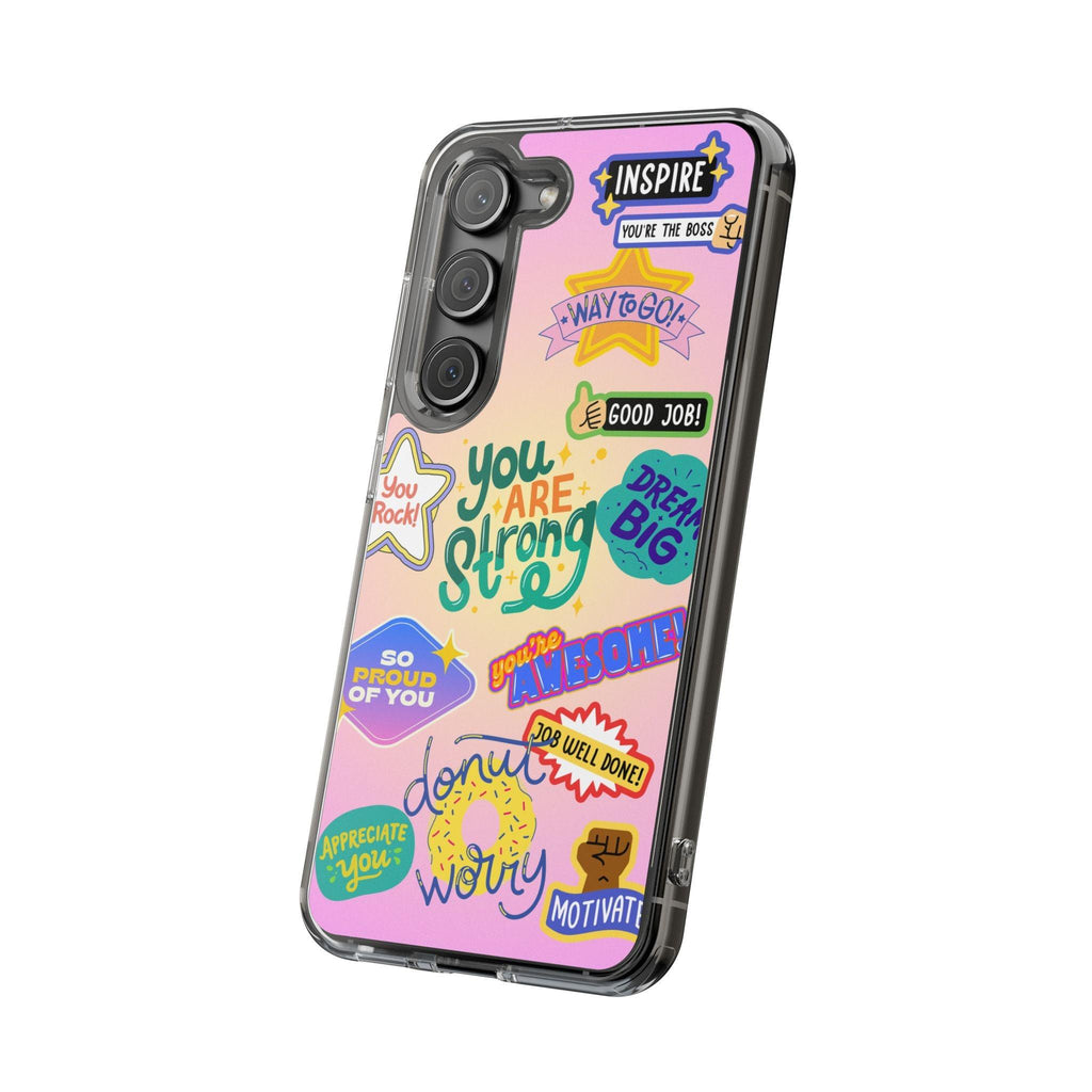 Motivational Stickers Clear Case