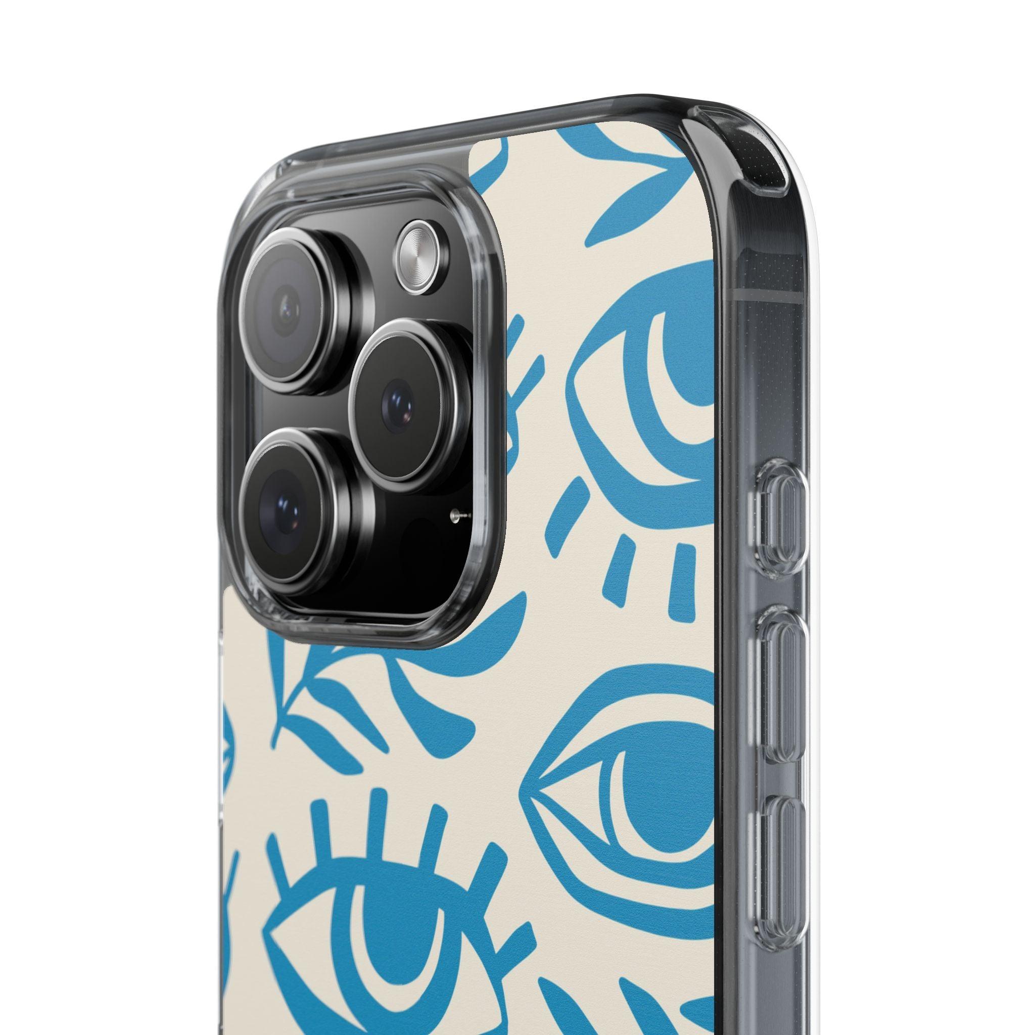 Eyes And Leaves  Pattern Clear Cases