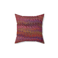 ITALIAN MARBLE Red and Gold Square Pillow includes Pillow, Hidden Zipper