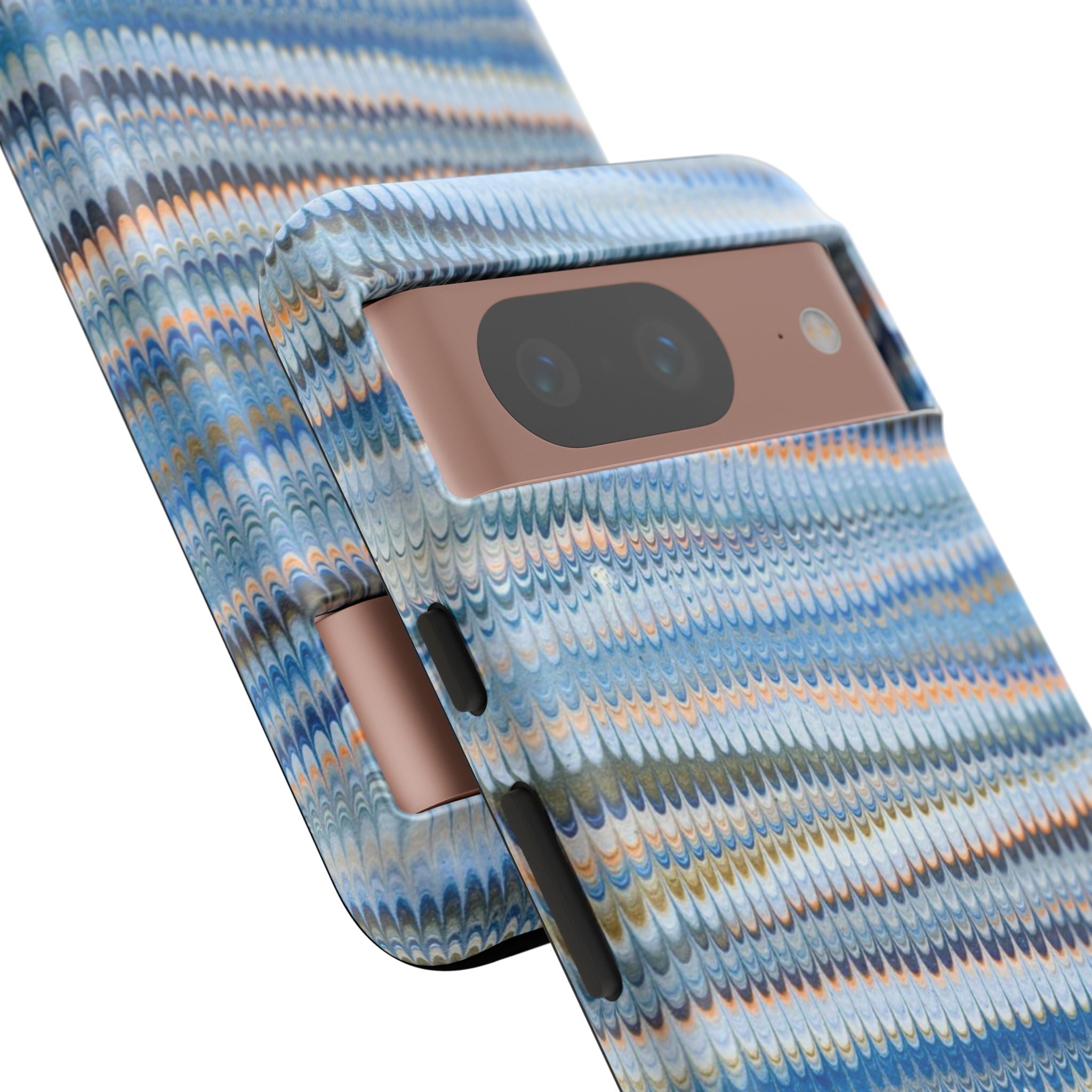 Blue Marbled Phone Cases iPhone 16 + Samsung + Apple + Google