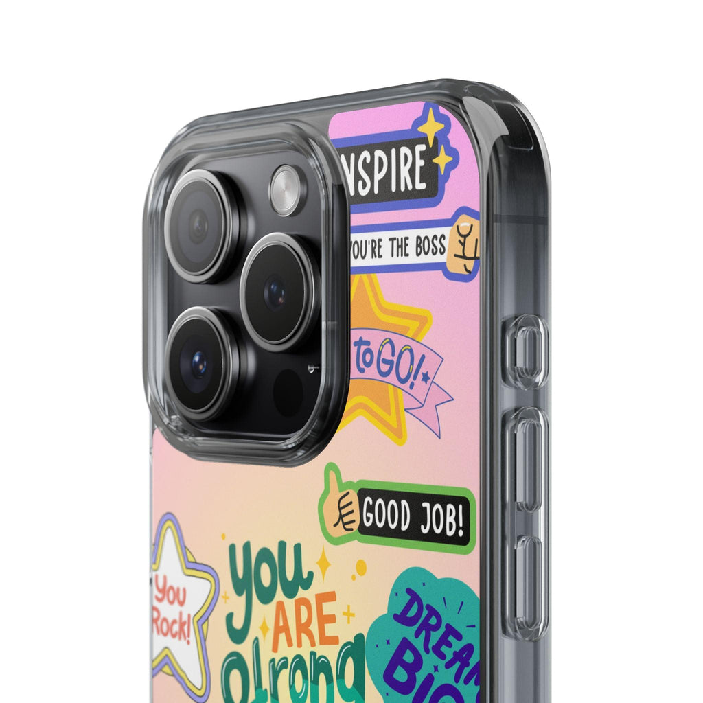 Motivational Stickers Clear Case