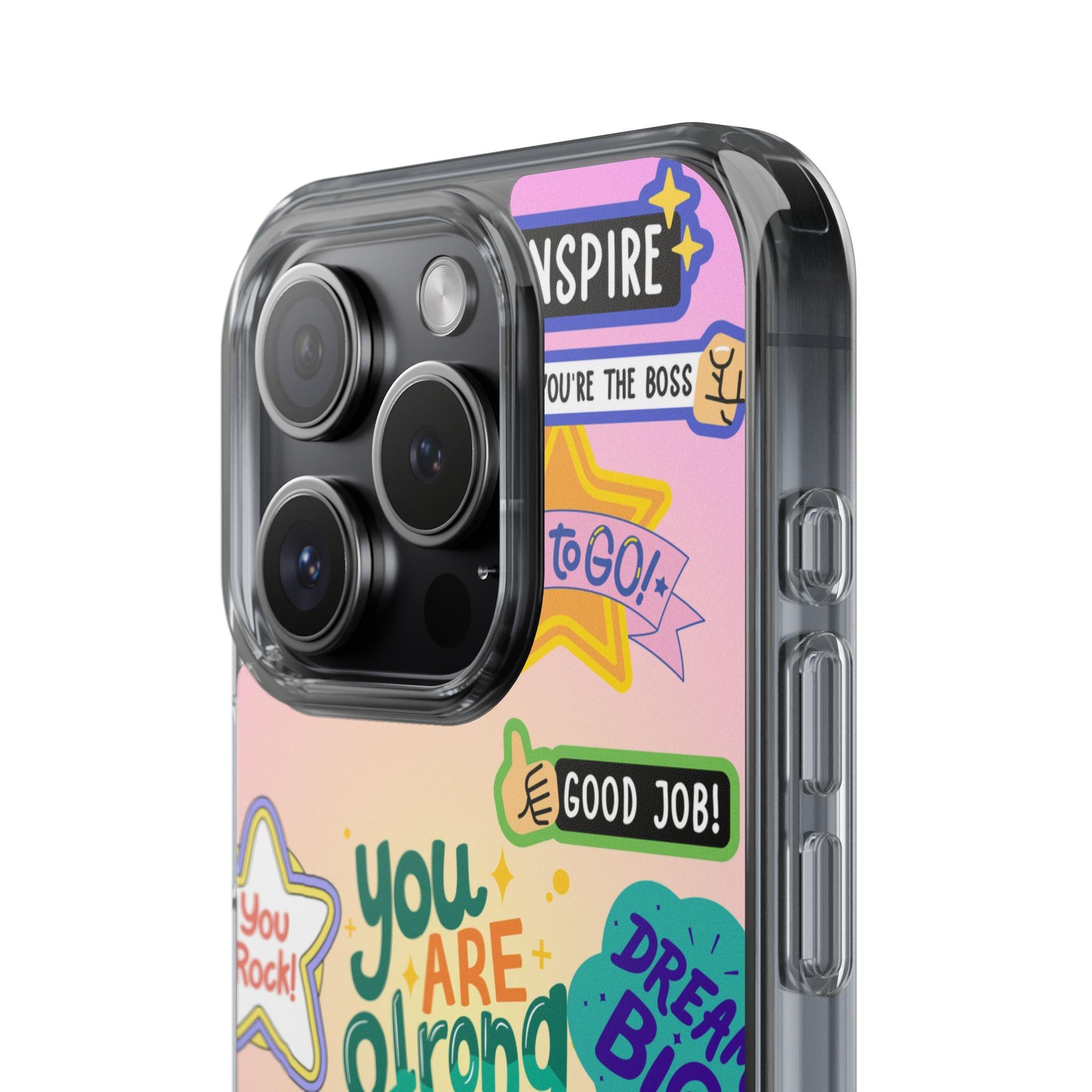 Motivational Stickers Clear Case