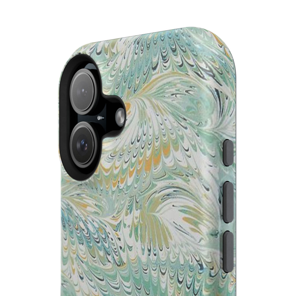 Mint Green Marbled Swirl Phone Case - Dual Layer