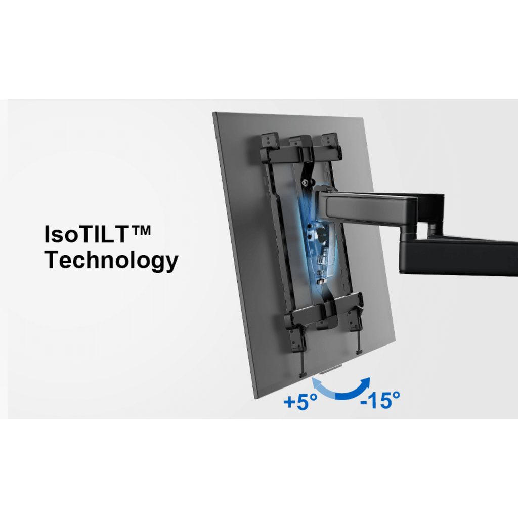 ErgoAV Motion Mount with Dual Arms and IsoTILT Technology for TVs 39" to 65"