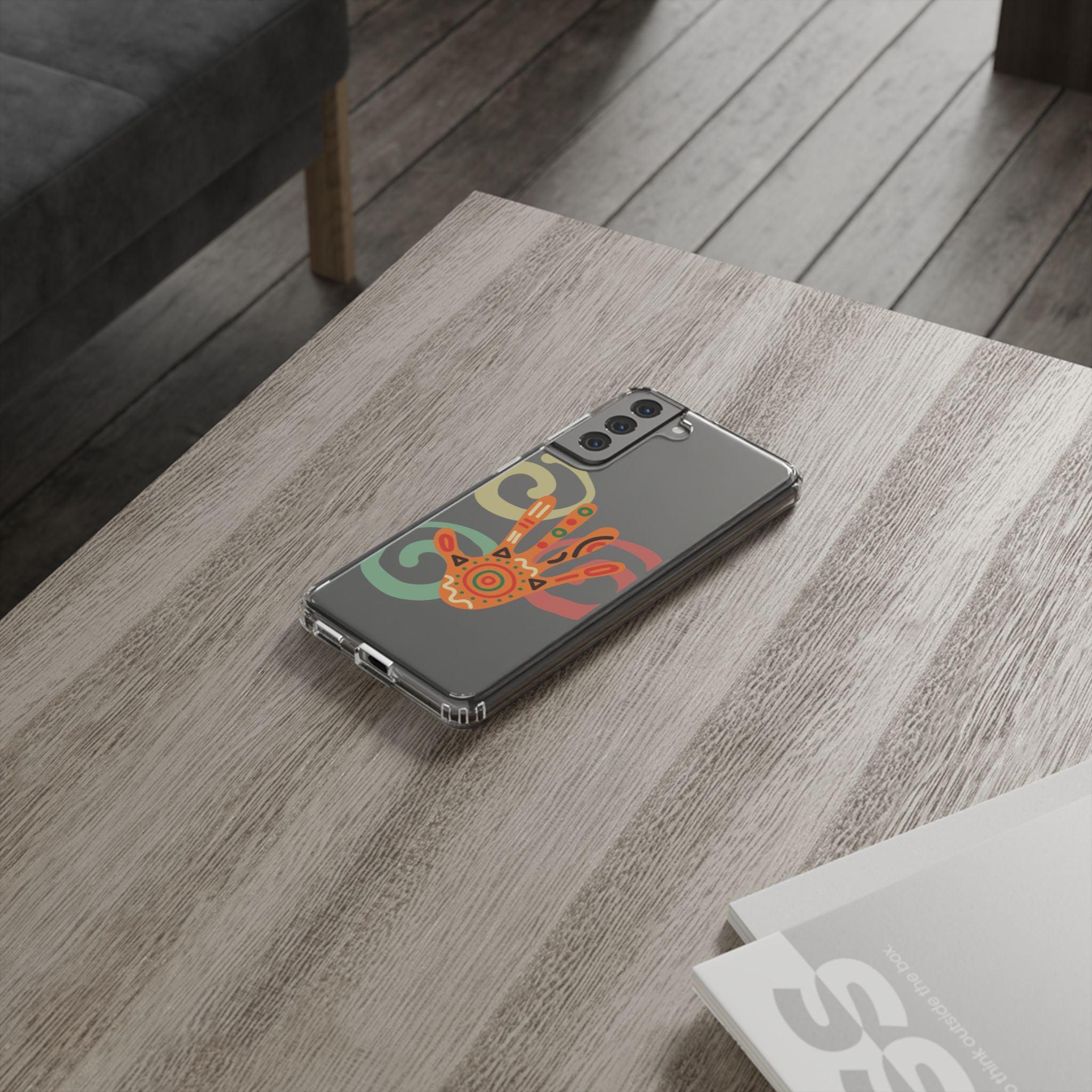 Clear Cases Colorful Hand Print design