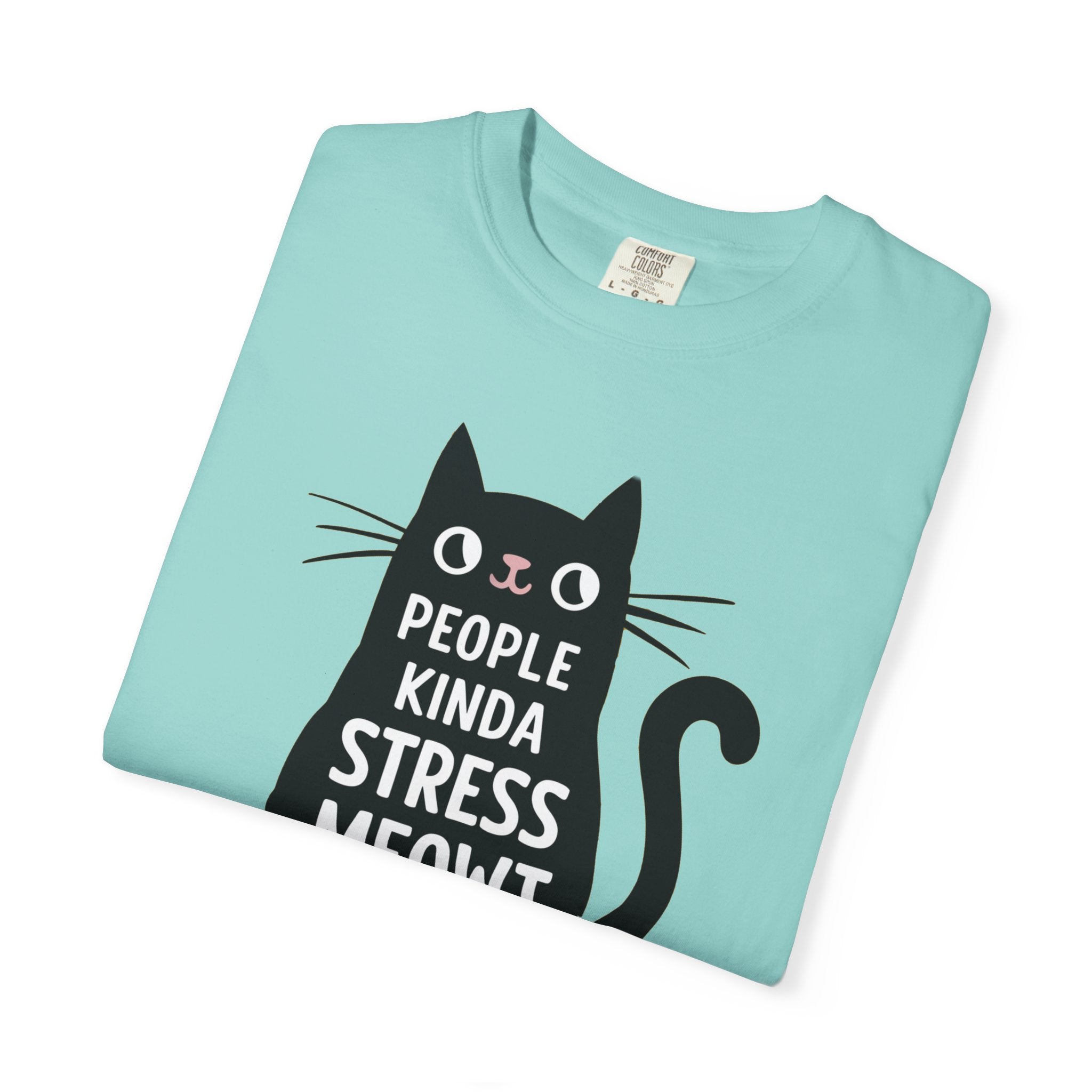 Cat Tee - I Speak 4 Languages Kinda Stress Meowt Cotton - DipaliZ