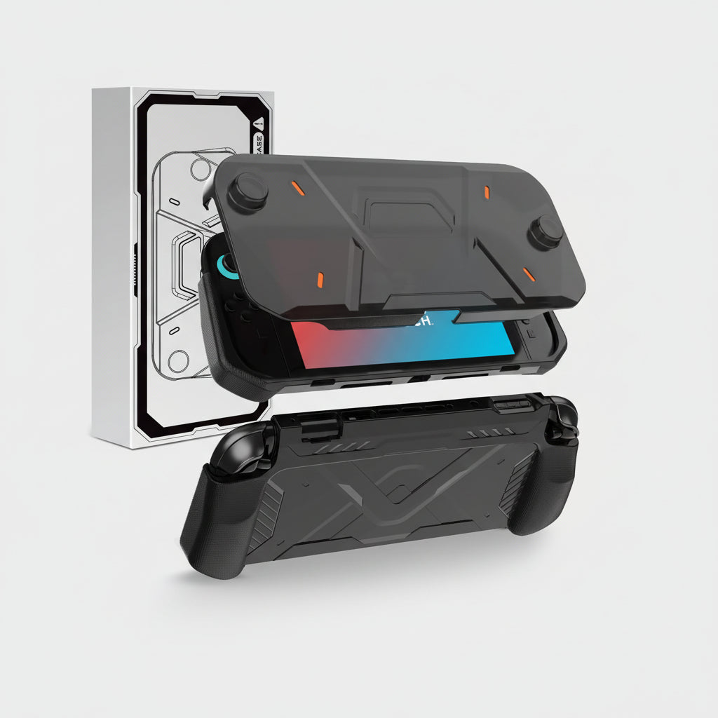 Nintendo Switch 2 (2025) Protective Case – Shockproof TPU + PC Grip Cover, Anti-Scratch, Easy Install, Black