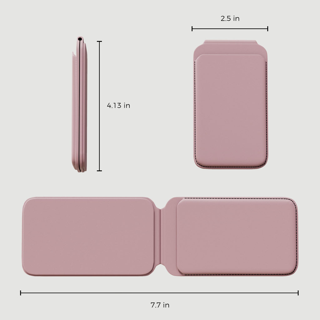 MagSafe Wallet & Stand — Slim Vegan Leather Card Holder with N52 Magnets for iPhone 17/16/15/14/13/12