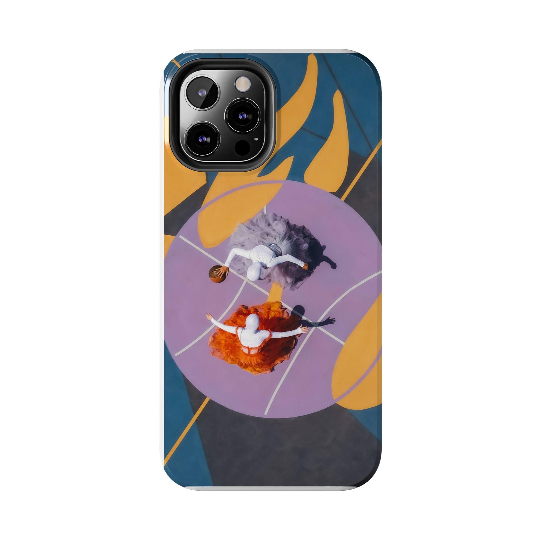 Two Womens Play basket ball Tough Phone Cases