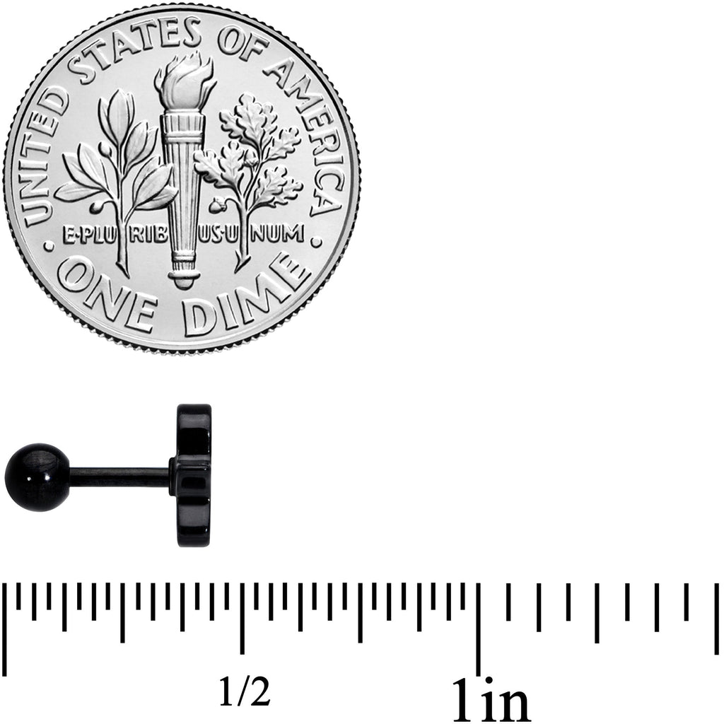 16G 1/4 Black Ghost Boo Halloween Cartilage Tragus Curation Set of 3