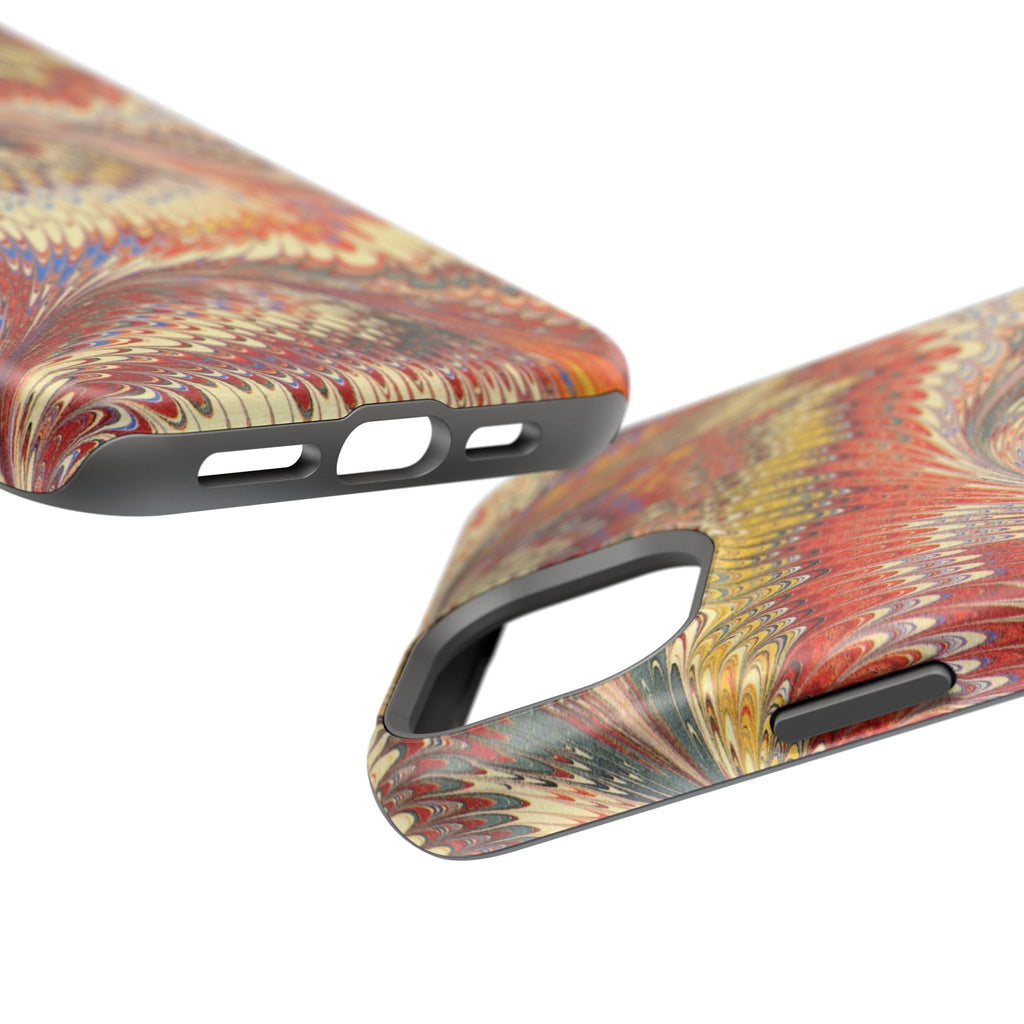 Rust and Gold Italian Vintage Marble Design Durable Phone Case for Apple + Samsung
