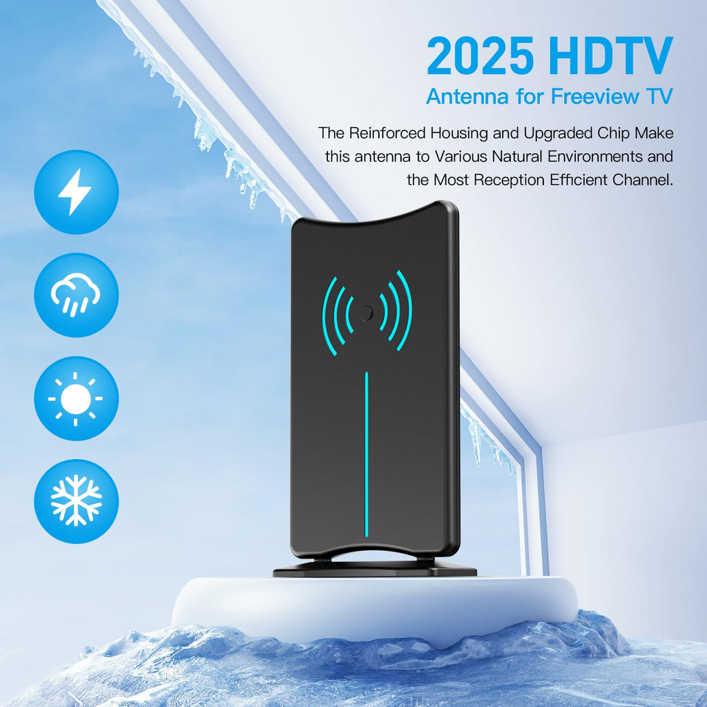 1000+ Miles Range HD TV Antenna for Smart TV Indoor TV Antennas for Free Channels with Magnetic Base