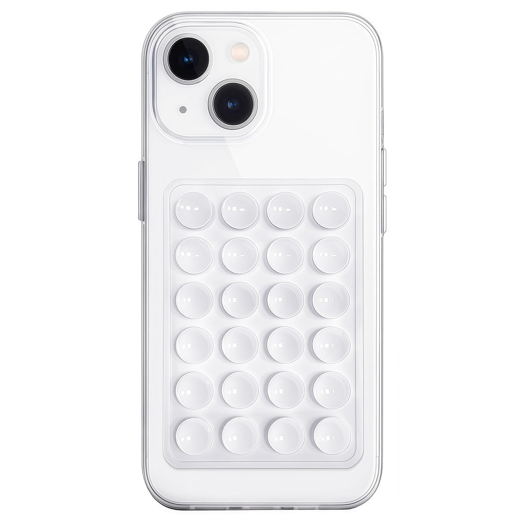 Silicone Suction Phone Mount — Hands-Free Sticky Grip Holder for Selfies, Videos & Mirror, White
