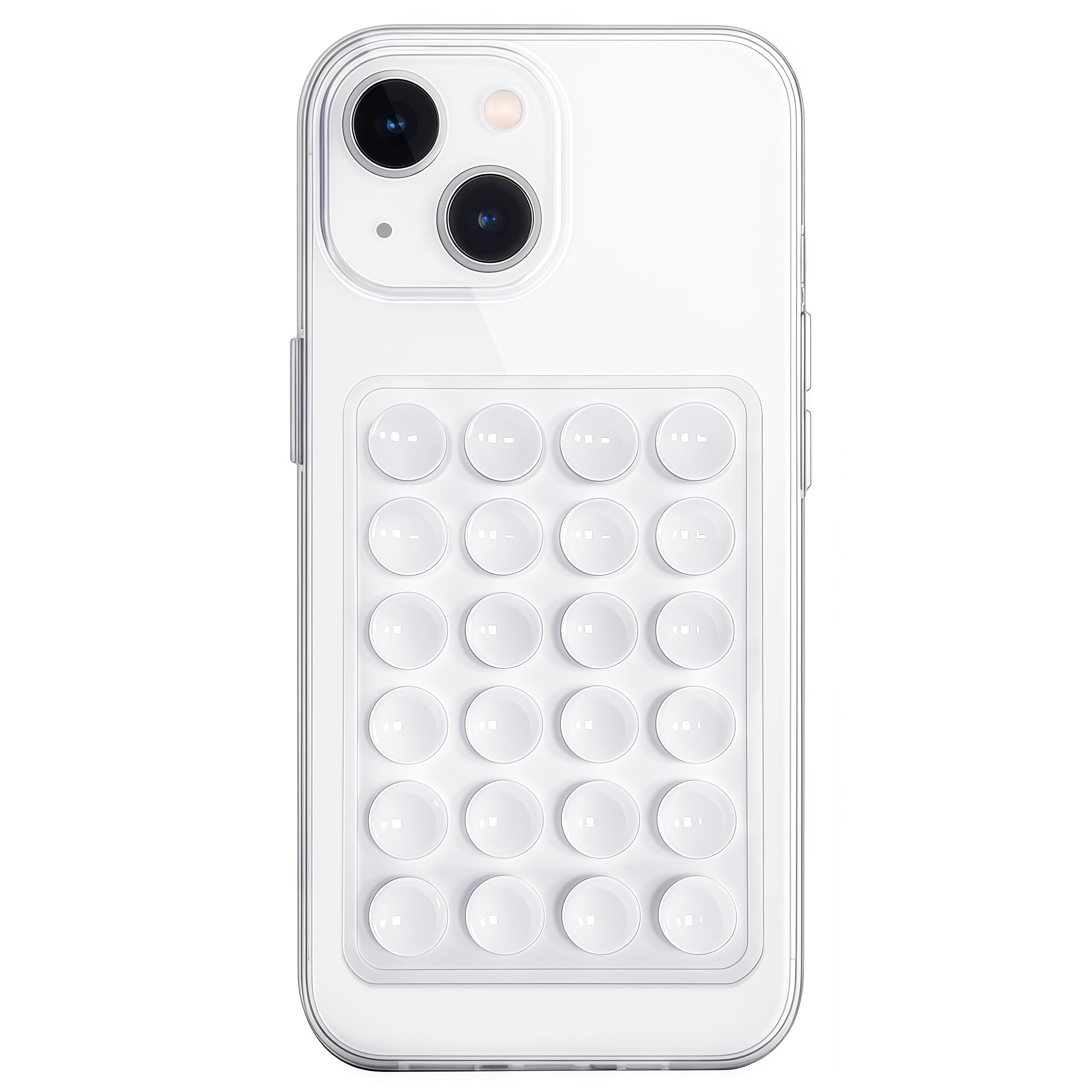 Silicone Suction Phone Mount — Hands-Free Sticky Grip Holder for Selfies, Videos & Mirror, White