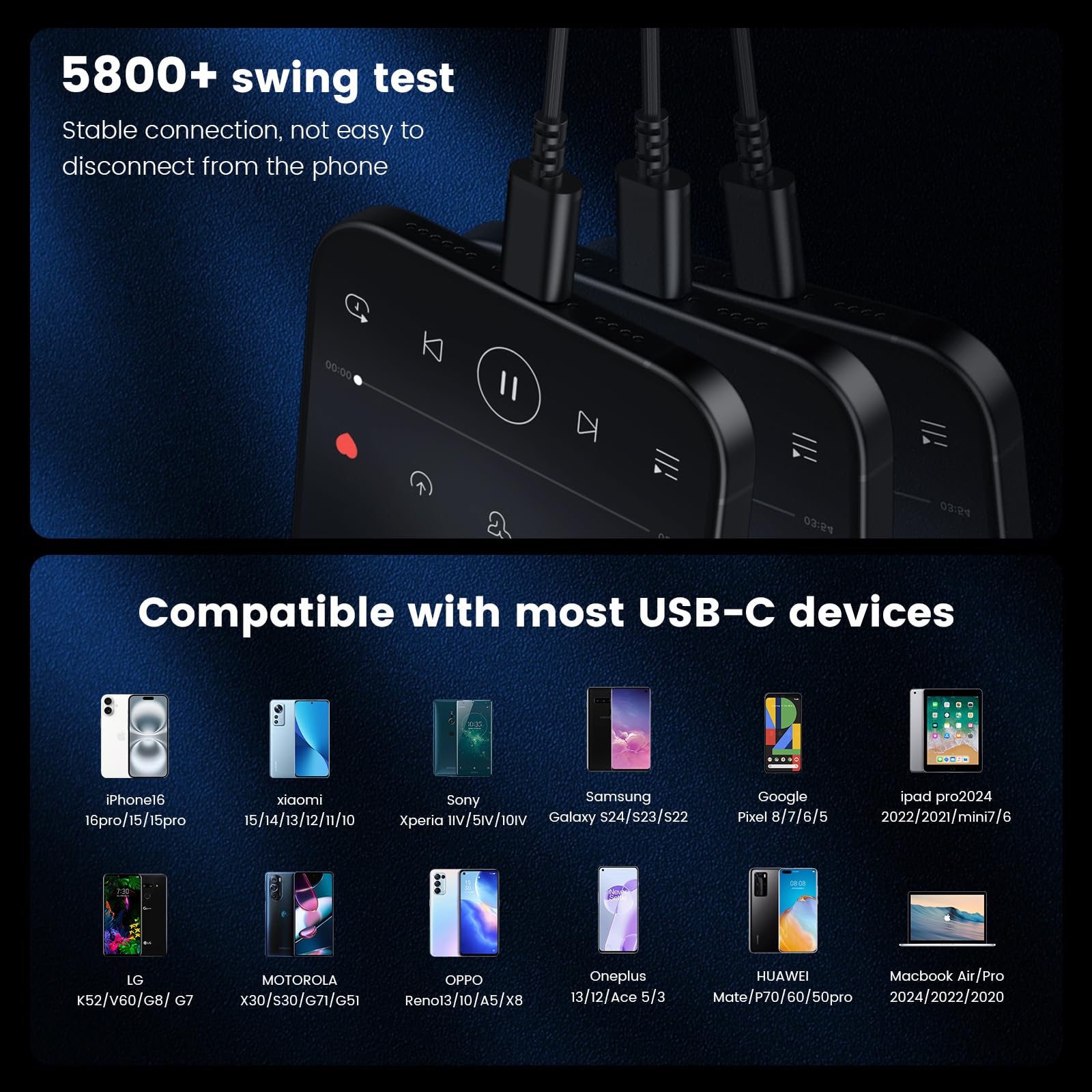 USB-C Earphones HiFi Stereo — Wired In-Ear Type C Headphones with Mic & Volume Control for iPhone 17/16/15, Samsung Galaxy S24/S23, Pixel 8/7