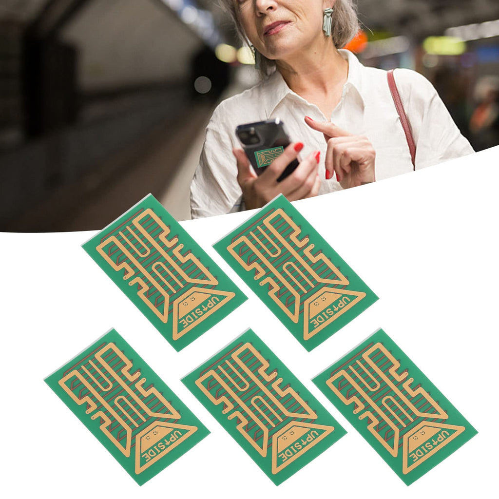 Phone Signal Booster Stickers 5 Pack — Mobile Antenna Enhancer for Elevators, Tunnels & Dead Zones