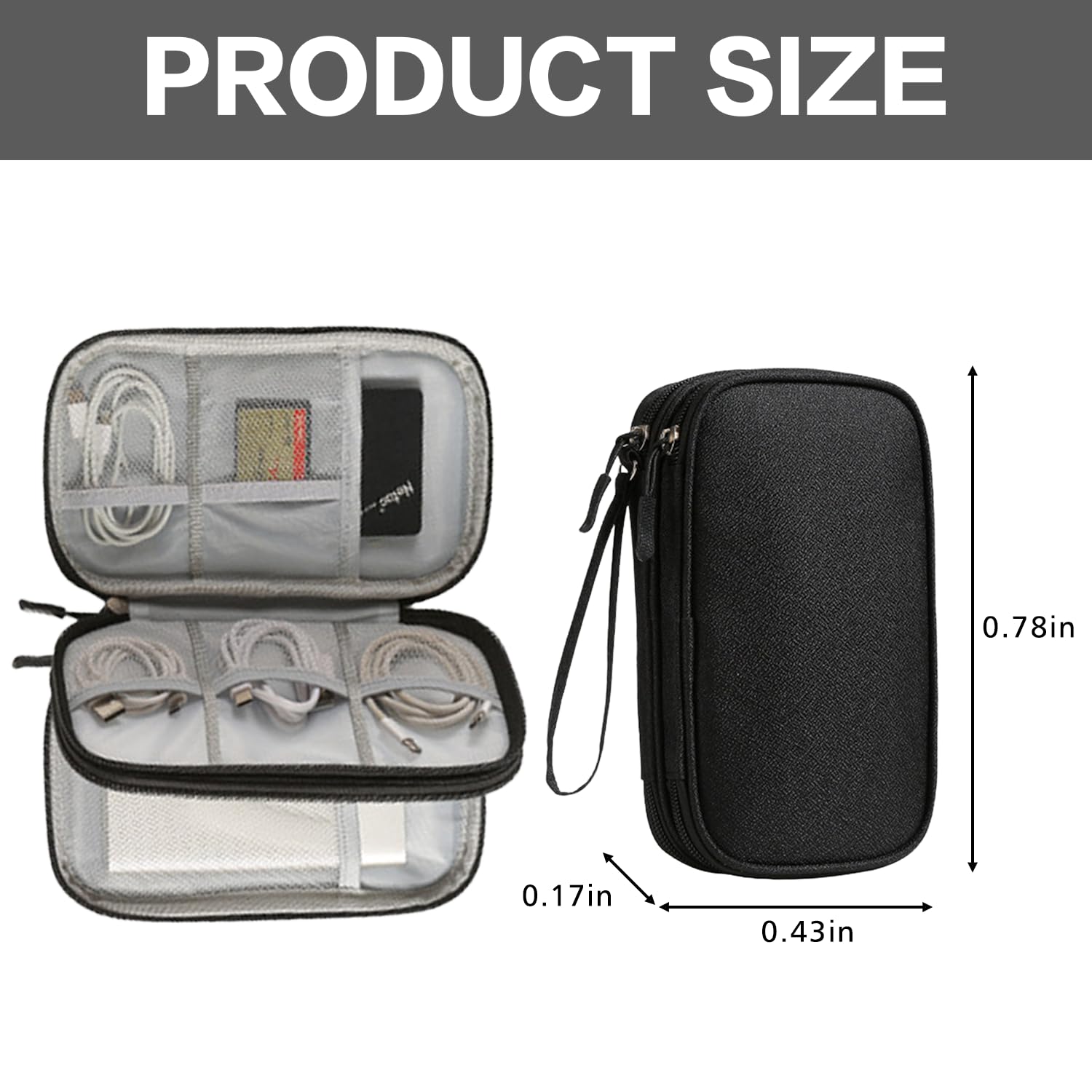 Digital Cable Organizer Bag — Portable Storage Box for Power Bank, Charging Cables & USB Accessories