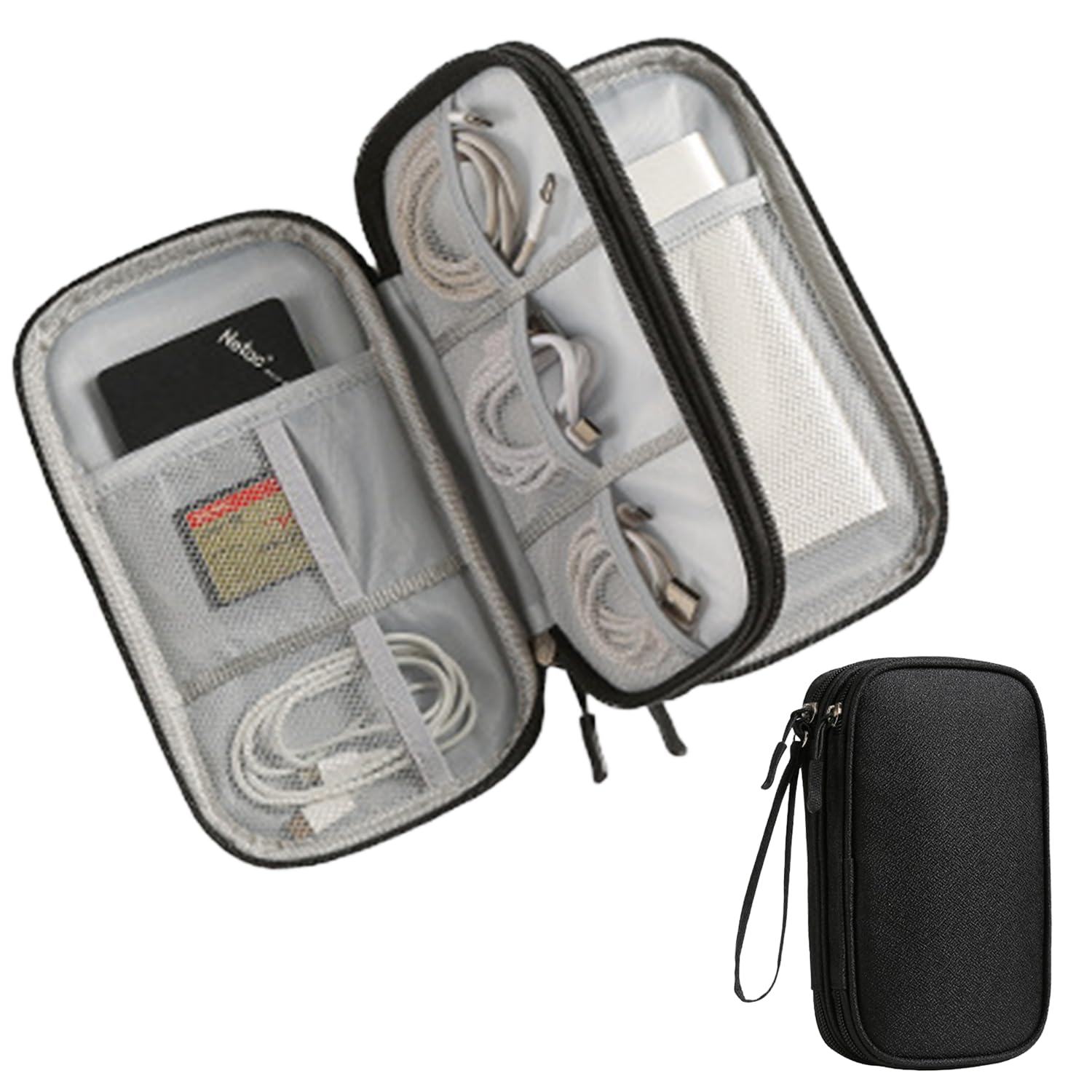 Digital Cable Organizer Bag — Portable Storage Box for Power Bank, Charging Cables & USB Accessories