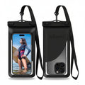 Waterproof Phone Pouch with Card Pocket – IPX8 Universal Dry Bag (Black, 8.3")