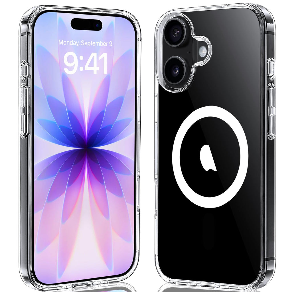 iPhone 17 Magnetic Case Clear — 42 Built-In Magnets, Transparent Anti-Scratch Shockproof Slim Cover, Compatible with MagSafe & Wireless Charging